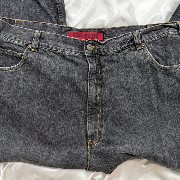 626 Blue Men's US 44x32 Big & Tall Dark Gray Premium Vintage Y2K Denim Jeans - Picture 7 of 9